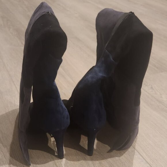 Over-The -Knee Women's Suede Patchwork Boots - Picture 4 of 5